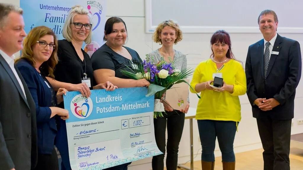 Atemzug-Team bei einer Preisverleihung