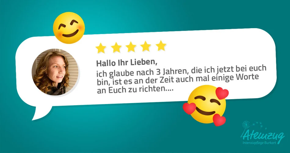 Danksagung von unserer Mitarbeiterin Kathleen